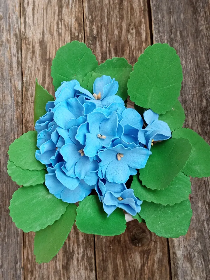 Blue violet handmade from foam Eva