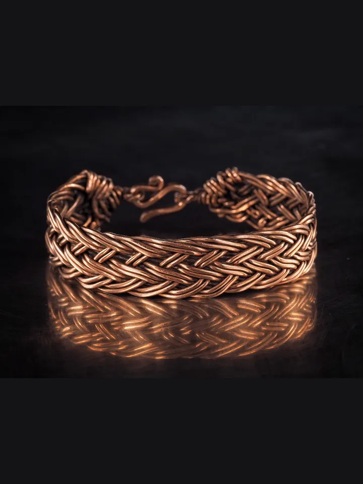 Wire wrapped copper bracelet for woman Antique style copper jewelry WireWrapArt