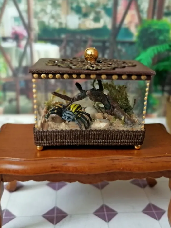 Terrarium. Spider cage. Puppet miniature.1:12 scale.
