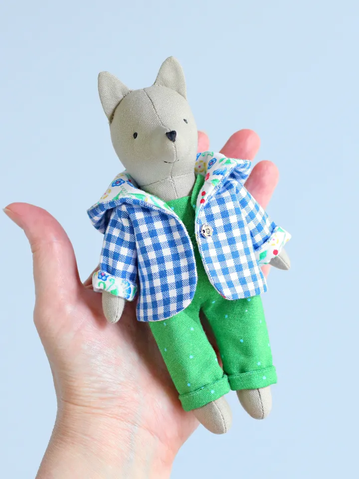 PDF Mini Wolf Stuffed Animal Sewing Pattern