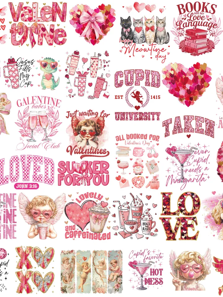40 Bestseller Valentines Day PNG Bundle, Valentine Bundle Png,  Christian Valentine png, Valentine Brushstroke, Coquette Bow Valentine Sub