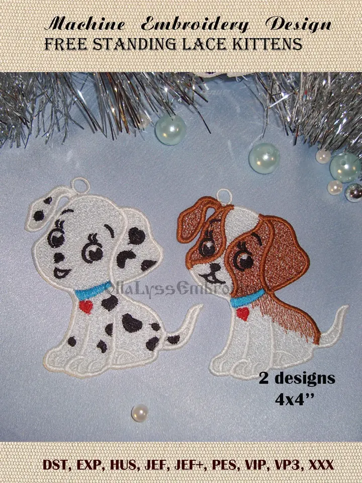 FSL dogs embroidery designs.