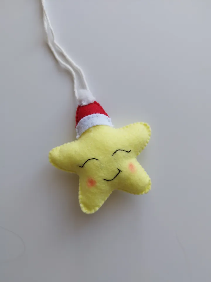 Star christmas ornaments, Christmas tree ornaments, Christmas tree decorations, felt ornaments