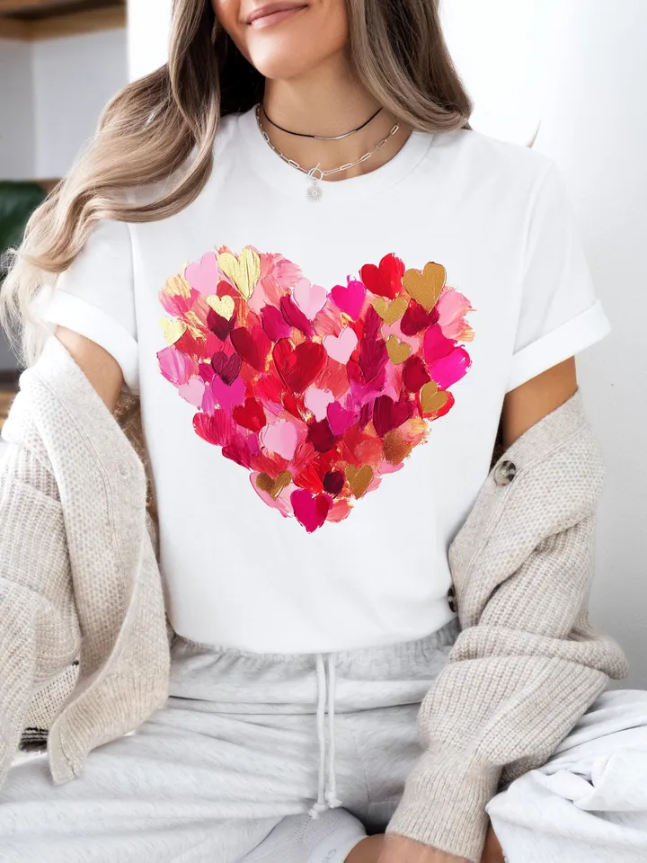 Valentine Day Heart Brushstroke png, Valentine png, Valentines day Png, xoxo png, valentine png designs, Coquette Valentine Png Trendy Vday