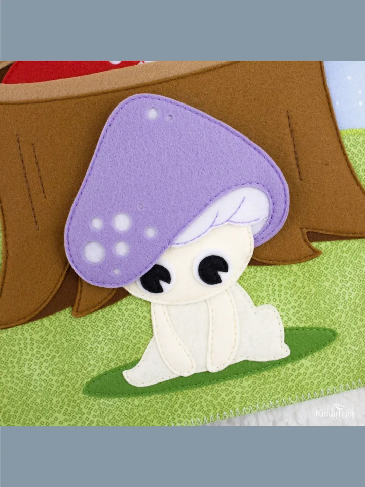 Mushroom - Felt Busy Book Page - Sewing Pattern