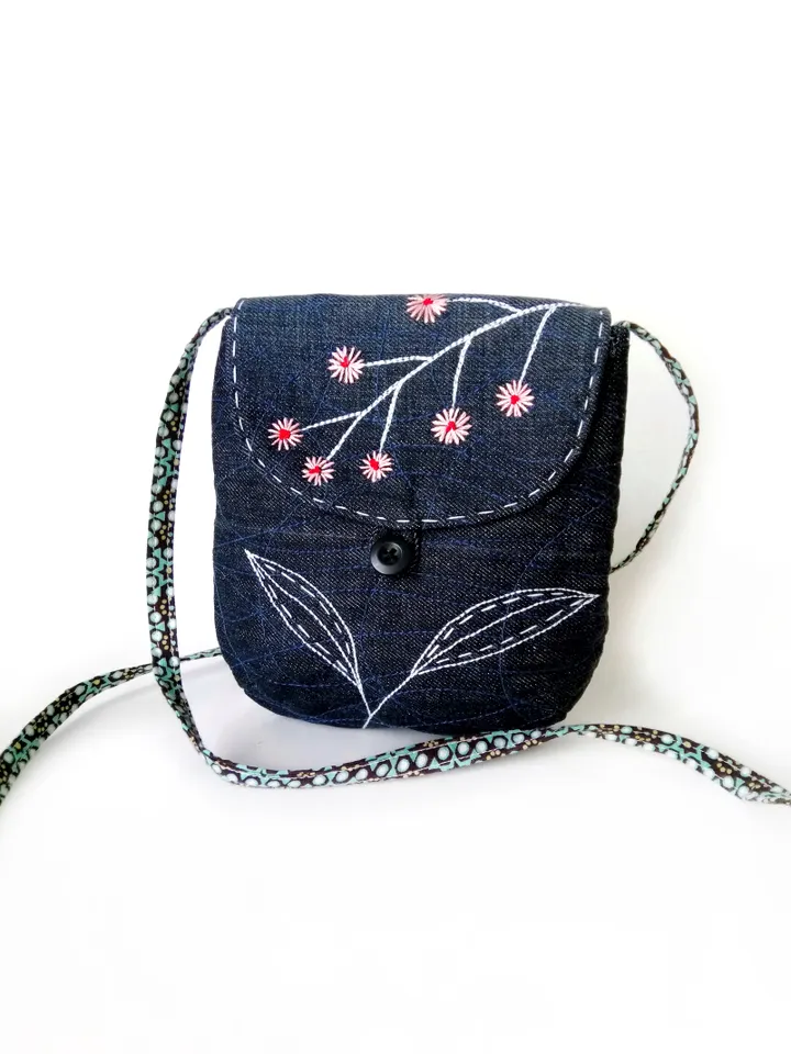 Handmade Mini Hand Embroidered Crossbody Purses for Women - Small Bags with Floral Designs - Unique Accessories for Her. FREE SHIPPING!