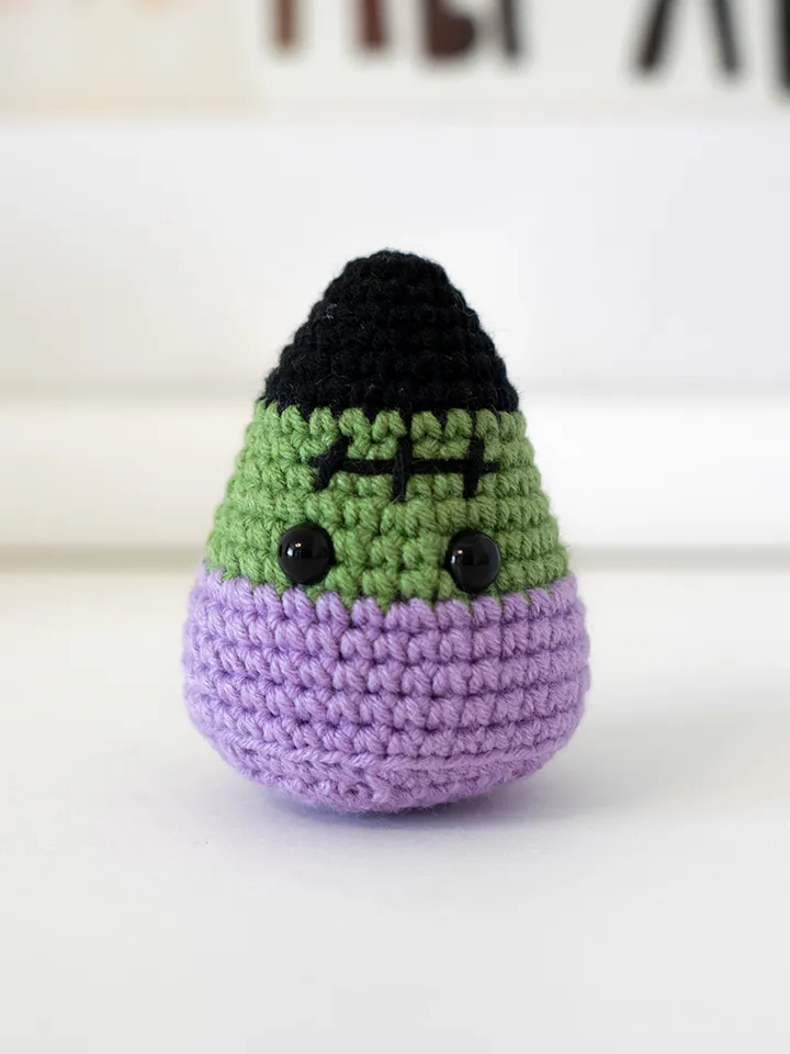 Vampire miniature candy corn monster for Halloween, stuffed toys bowl fillers, creepy cute season vibe, table decor