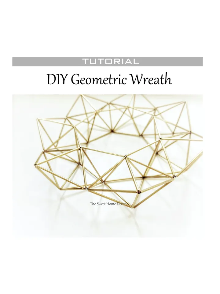 DIY geometric wreath Himmeli for wedding centerpieces. Icosahedron for wedding ceremonies, Christmas home decor pdf