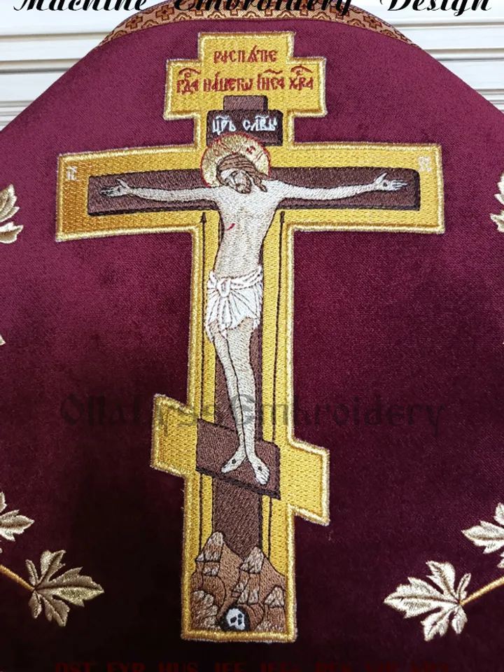 The Crucifix embroidery design