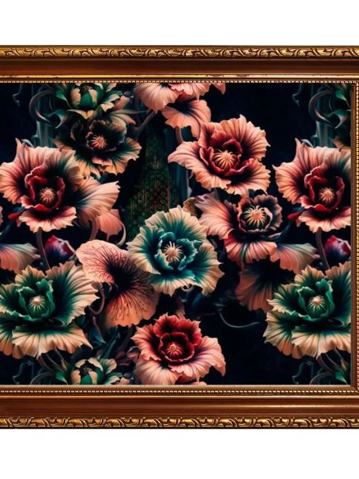 Fantastic Flowers Seamless Pattern for Printing and Crafting. Set of 12 Designs - 12x12 Inches. Fantastic Flowers.