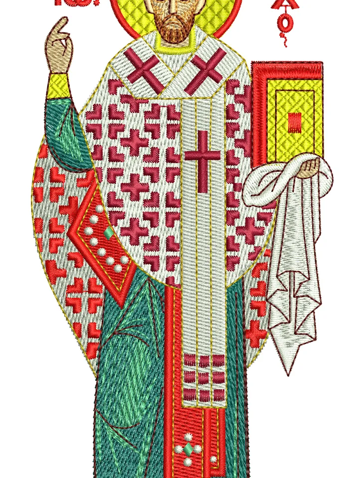 Saint John Chrysostom machine embroidery design