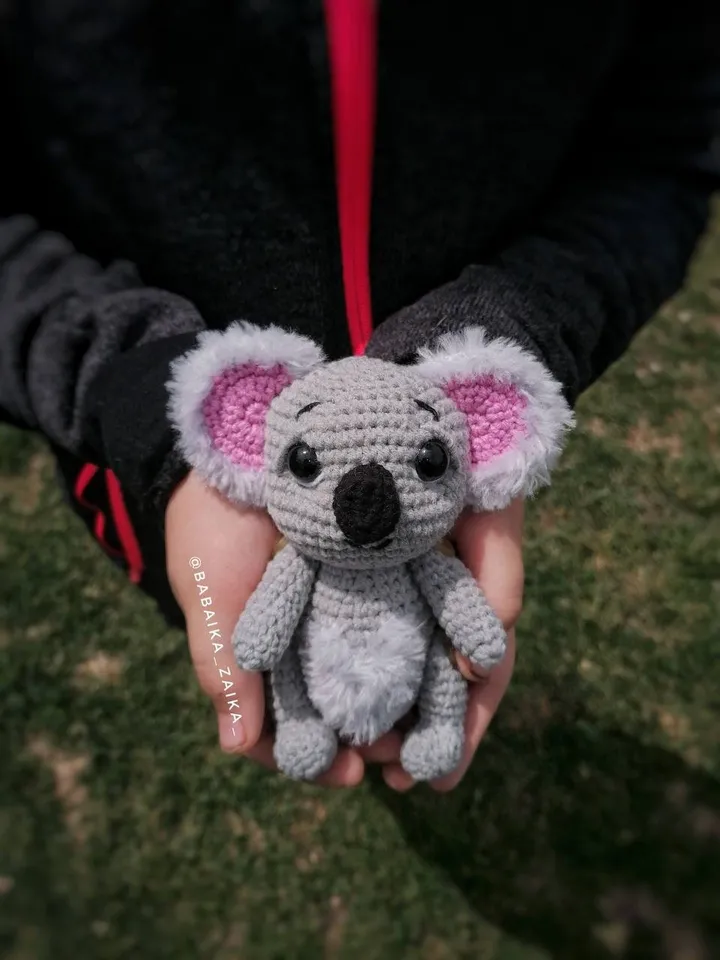 PDF Crochet Pattern Cute Koala, Small Toy Pattern, Animal Pattern, Amigurumi bear pattern, tutorial bear in Eng, Valentine's day gift