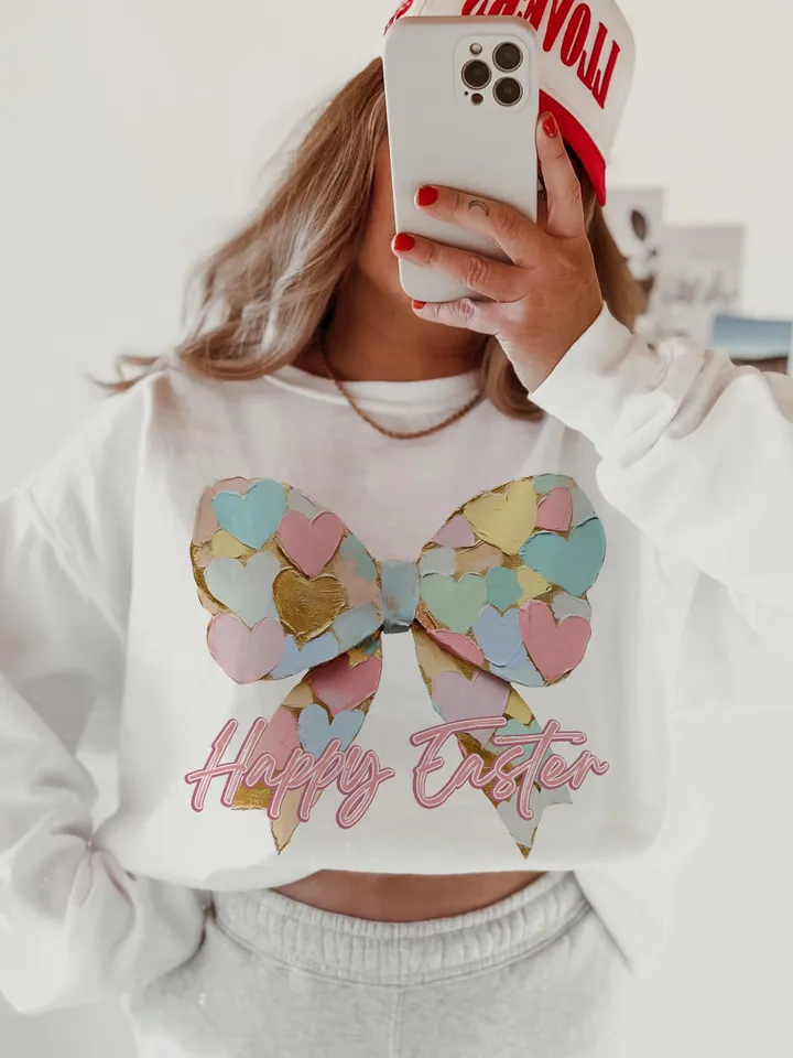 Easter Day Heart Bow png,Easter png, Happy Easter Png, coquette easter png, bow png designs, Coquette Bunny Png Trendy Easter