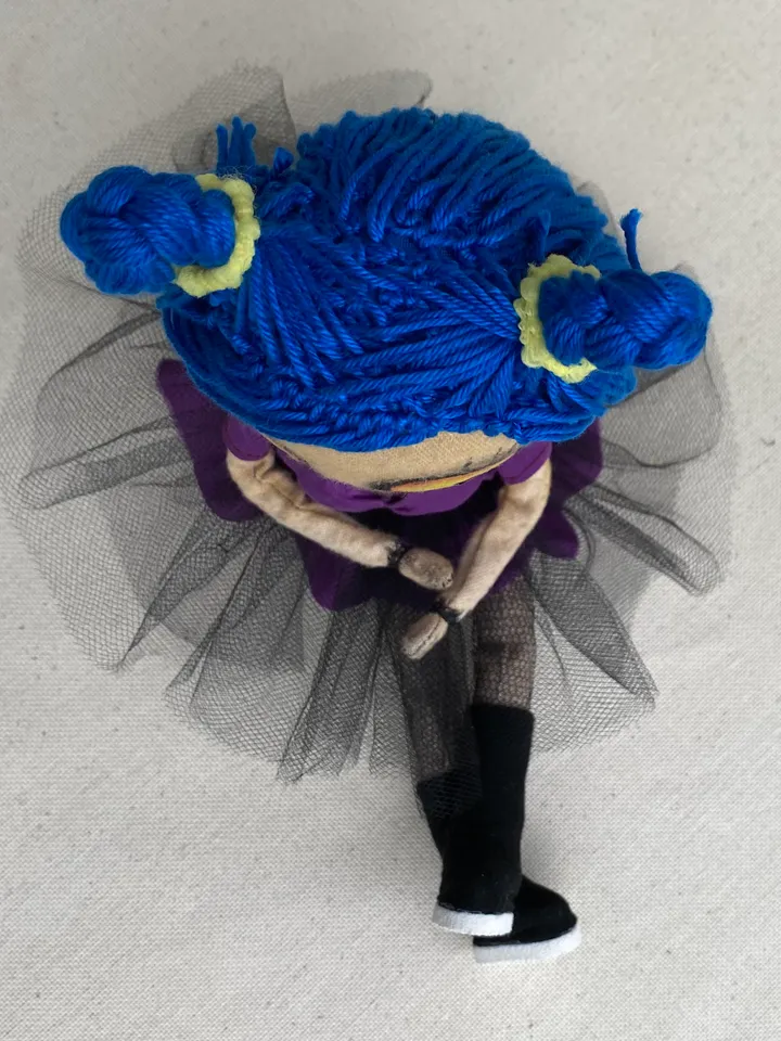 Scary doll . Halloween doll . Creepy doll . Book shelf sitter . Handmade rag doll .
