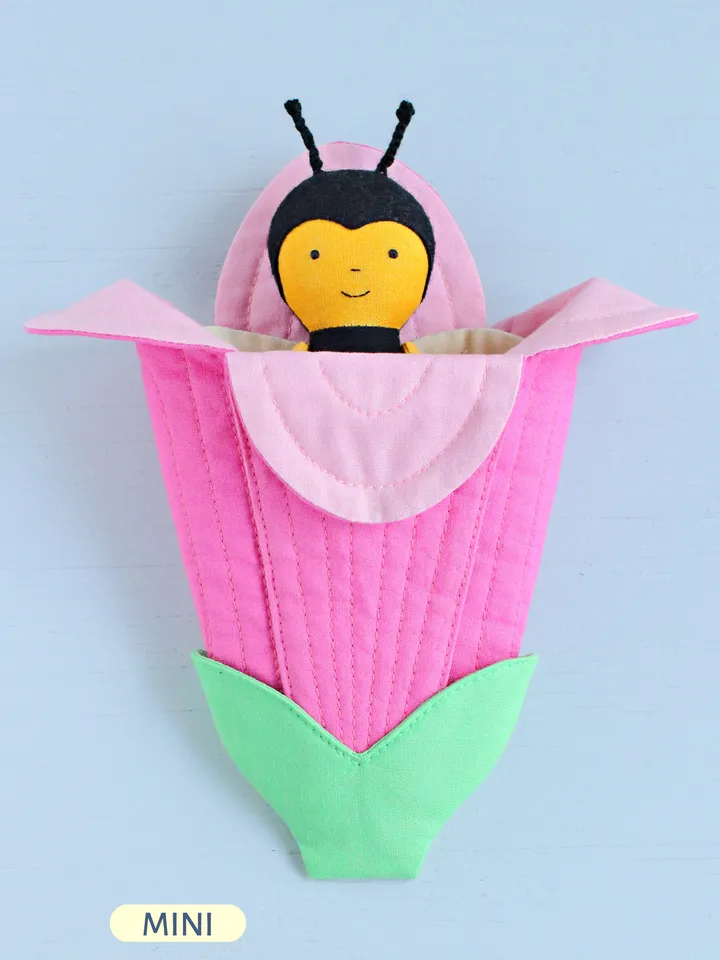 2 PDF Mini Bee with Flower Sleeping Bag Sewing Patterns Bundle