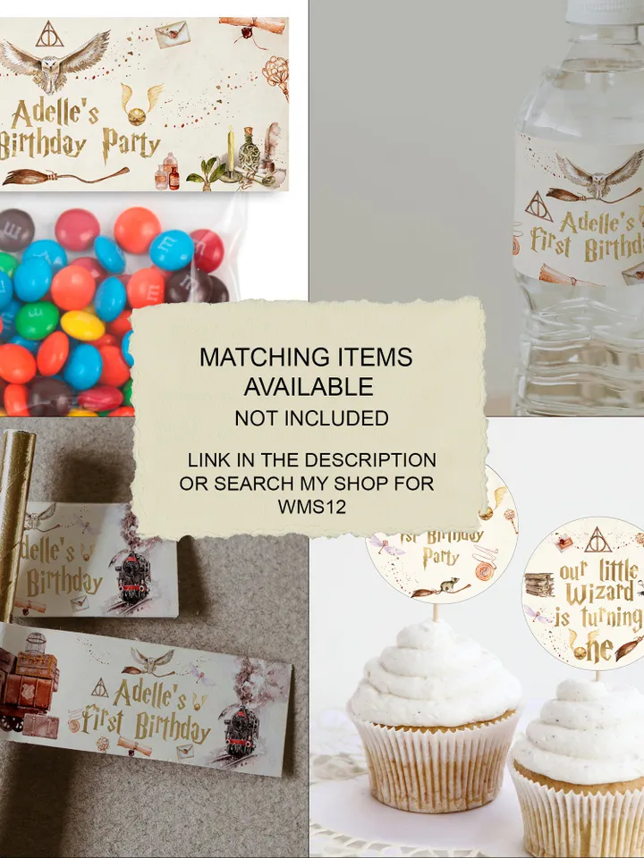 The Chosen One Birthday Party; Milestone Board Wizard Birthday Party; Magic School  Birthday; Editable Wizarding World Milestone Sign; Wms12