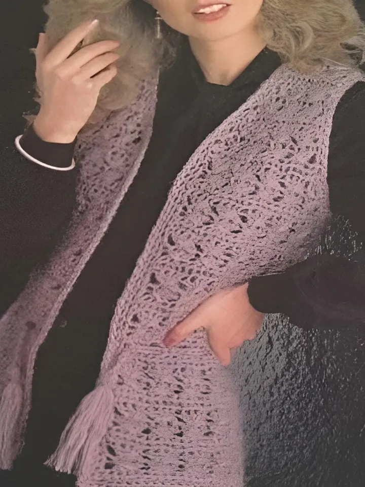 Vest crochet pattern, women waistcoat crochet pattern pdf