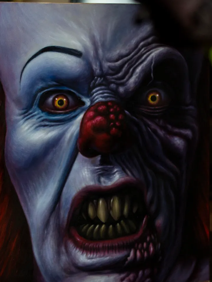 Oil painting Pennywise It