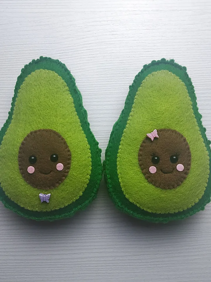 avocado felt pattern, avocado pattern, plush avocado toy, felt pattern, felt kawaii avocado, felt sewing pattern, stuffed avocado gift, felt toys pattern, avocado ornament, toddler kids toys, cute avocado, baby shower gift