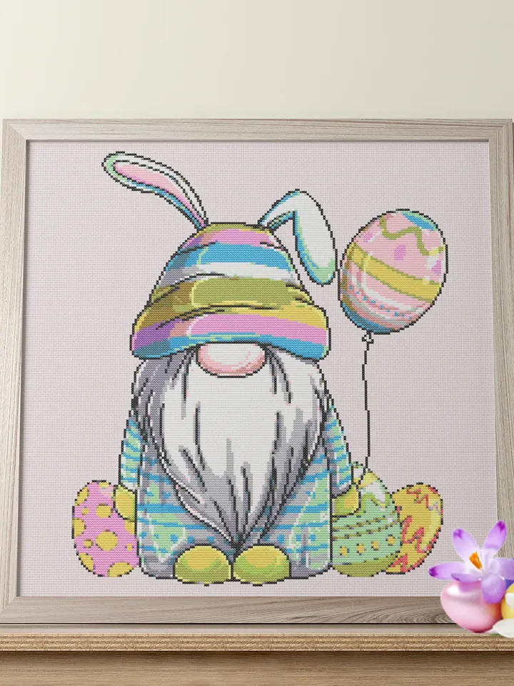 Easter Gnome Cross Stitch Pattern PDF