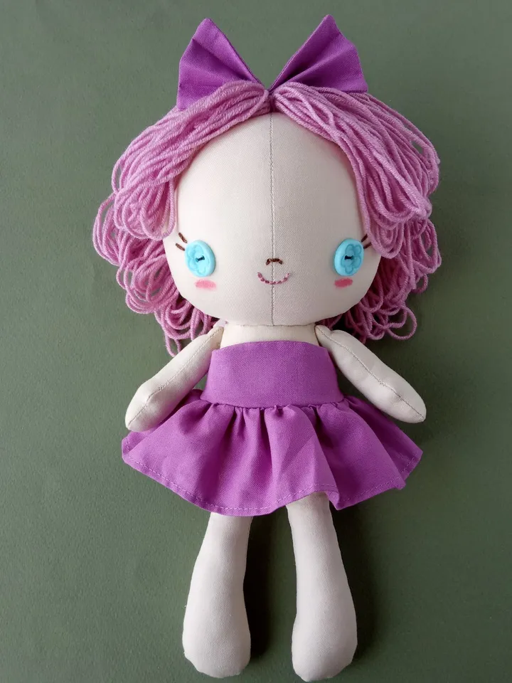 Doll Sewing Pattern With Step-By-Step Tutorial (2 sizes)