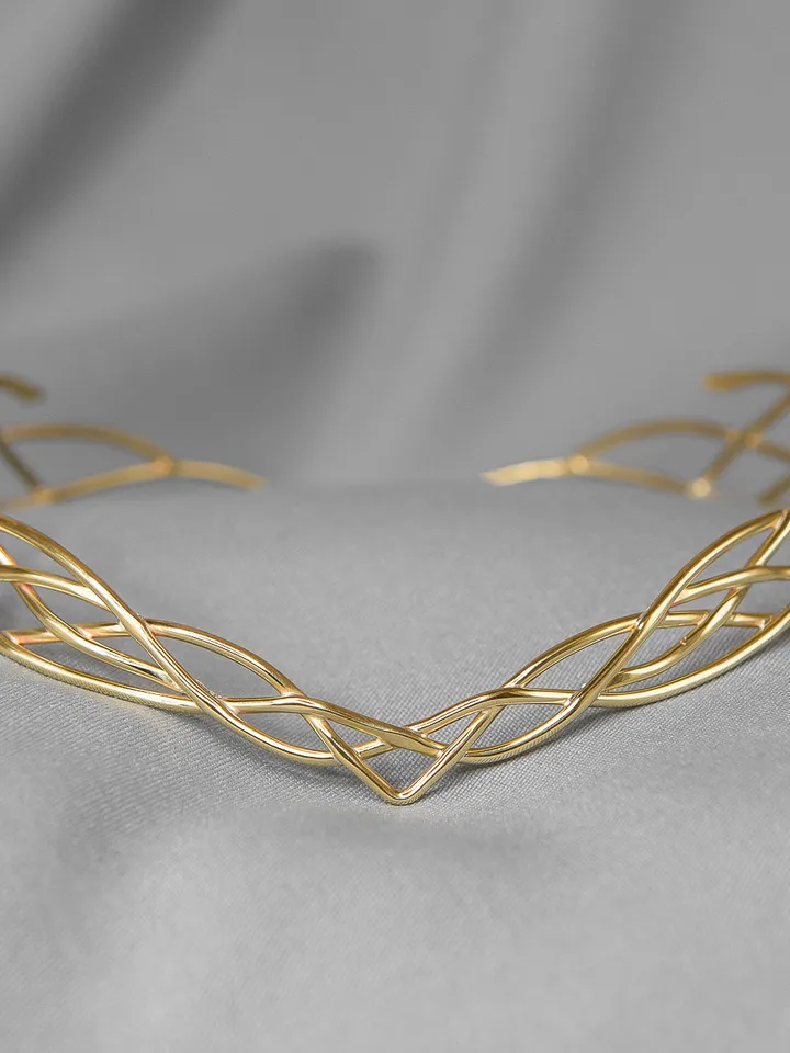 Wedding diadem Bridal Elven Tiara Elven bridal hair vine Wedding Headpiece bridal headband fantasy fairy Tiara Alise