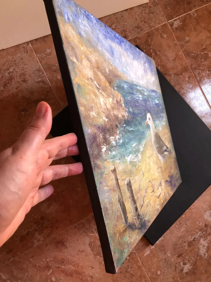 Seagull Painting Beach Oil Painting Seascape Painting Original Sea Painting Coastal Wall art
