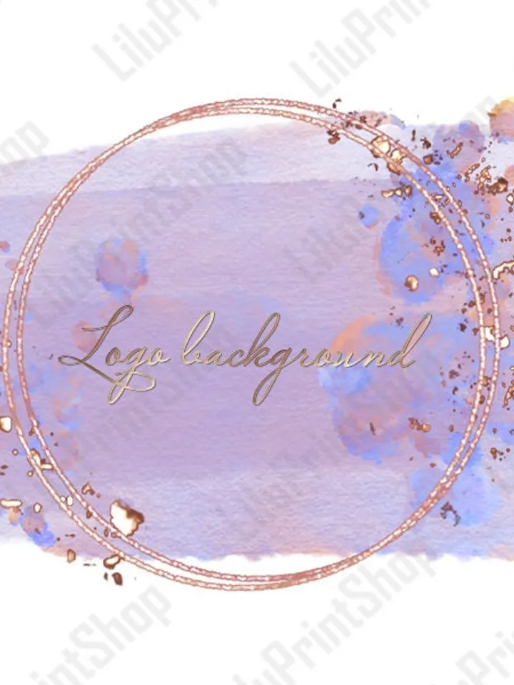 Purple & rose gold Logo Background Png Lavender Brush stroke Logo design Watercolor purple and Rose gold confetti logo overlay