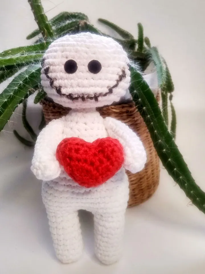 Zombie Doll with heart for Emotional health, mental health, to embrace your emotions