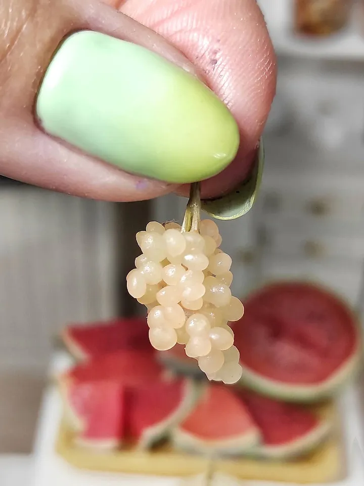 Realistic grapes, dollhouse, mini fruit, miniature, gift ideas, dollhouse decor, miniatures food, mini food, micro food
