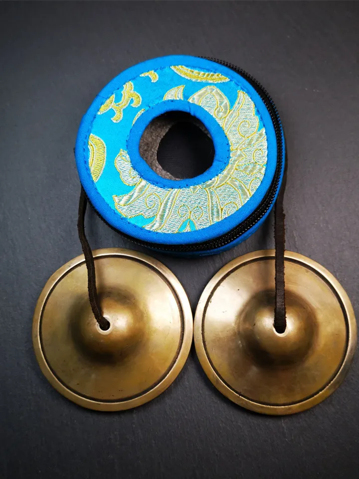 Gandhanra 8.3cm Tibetan Cymbals,Copper Tingsha Bell,Buddhism Ritual Implement,Handmade in Nepal