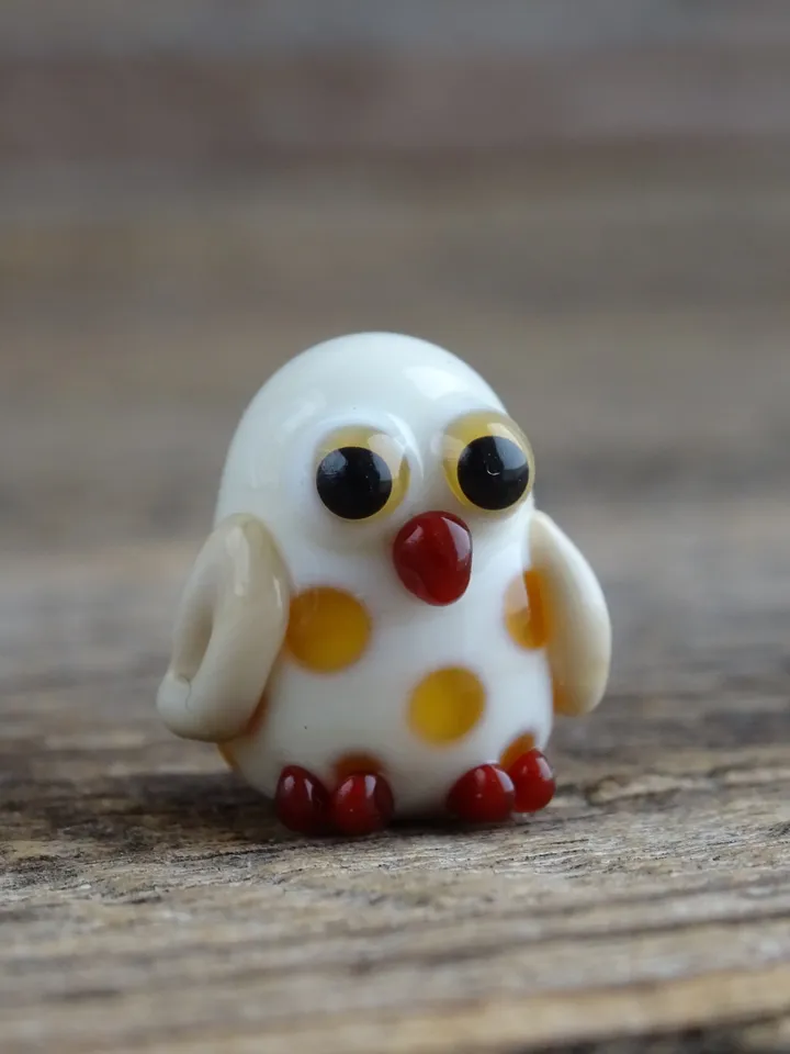 Owl figurine Glass owl Terrarium figurine Miniature animal Owl gift Owl miniature tiny owl Owl sculpture Owl ornament Glass animal figurine