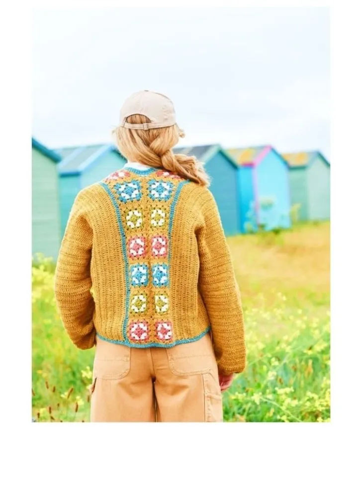 Cardigan granny squares, easy cardigan crochet pattern, women ladies cardigan pdf instant download