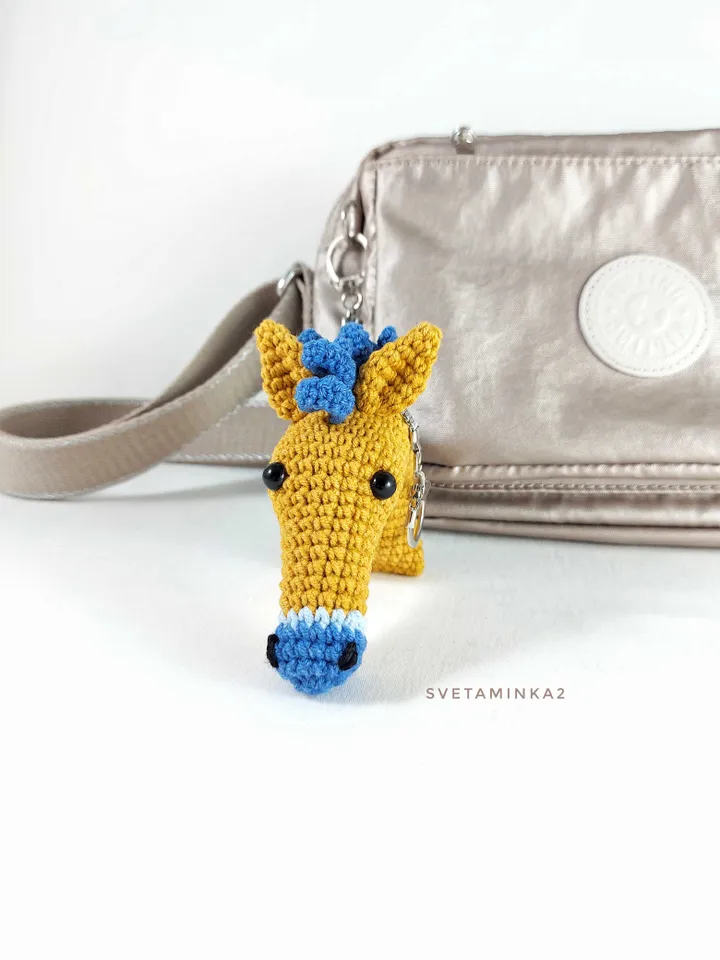 Horse Crochet Pattern Amigurumi Keychain Crochet Bag Charm/ Pendant/ Decor. Digital Download. PDF.