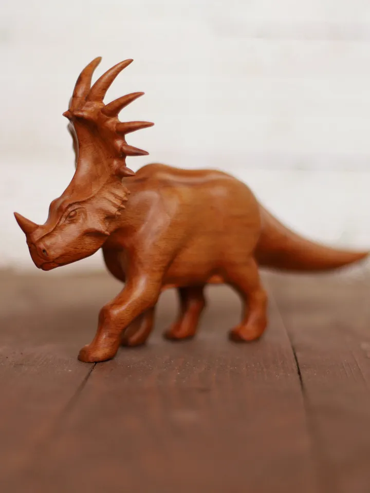 Wooden dinosaur Styracosaurus
