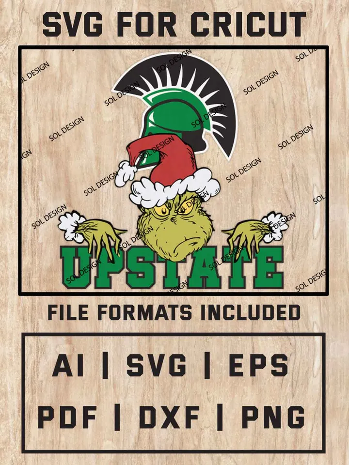 Grinch South Carolina Upstate Spartans SVG, NCAA SVG Design, NCAA USC Spartans SVG, NCAA Spartans Cricut, Christmas Svg, Grinch svg, Digital Download