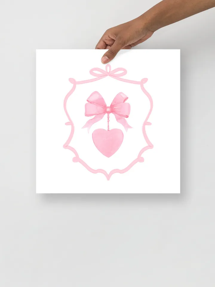 Pink Bow Painting Watercolor Art Print, Soft Girl Decor, Newborn Girl, Coquette Pink Bow, Nursery Room, Girly Apartment Art, Baby Gift