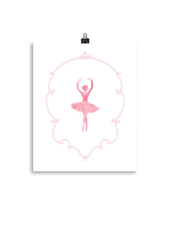 Pink Set Of 4 Ballet Nursery Wall Art Prints, Watercolor Painting, Kids Ballet Prints, Blush Ballerina, Girls Ballet Prints, Vintage Dance