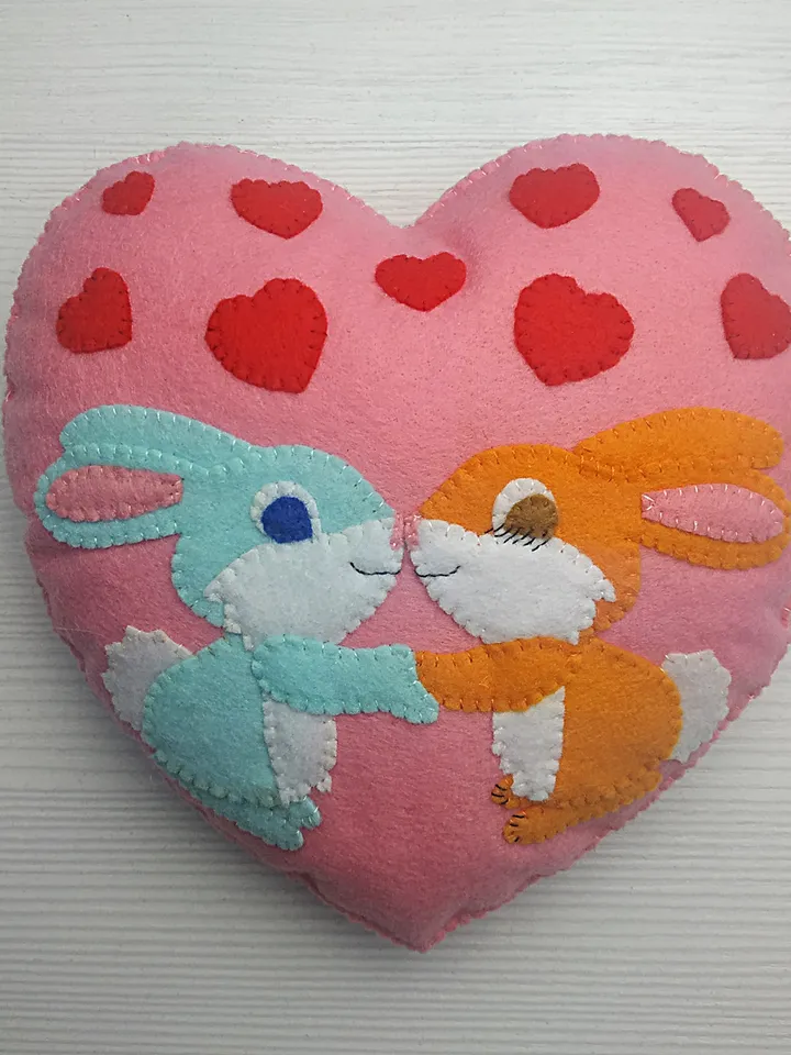 Valentines day pattern, felt pattern, felt heart pattern, heart ornament, Valentines day décor, Valentines day gift, felt sewing pattern PDF, Valentines ornament