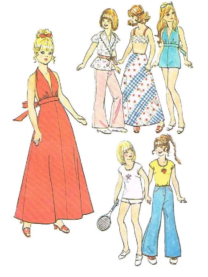 Copy Simplicity 6697 Vintage Barbie Sewing Pattern Wardrobe Clothes for Dolls 11-1/2" Digital Download PDF