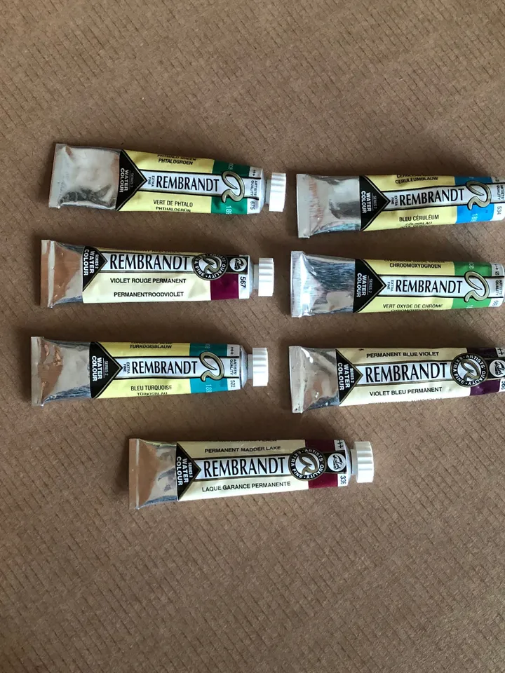 Lot of Watercolor Paints Used Pans Art Supplies