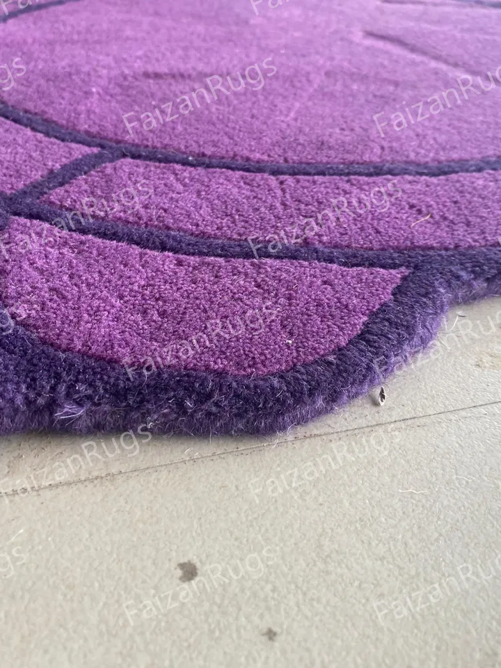 Stunning Purple Hand tufted rug 100% wool for kids room, living room, bed room in any size 4x4,5x5,6x6,8x8,9x9,10x10Hurry up guys!!!