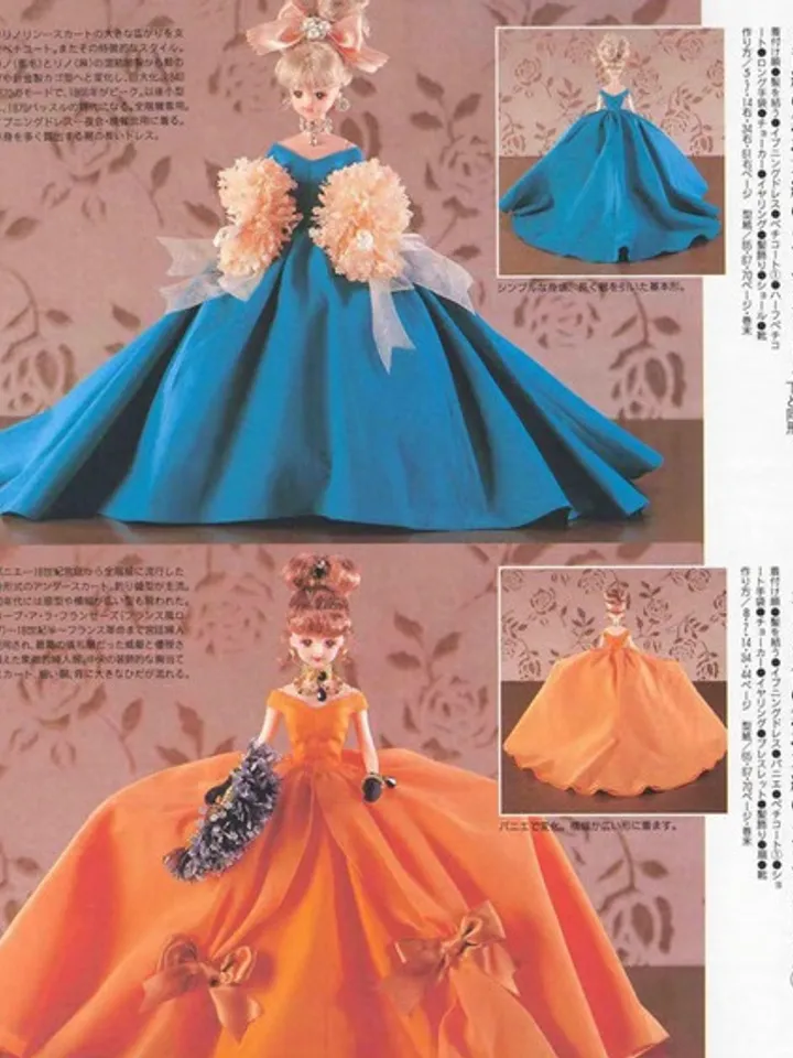 Clothes for Fashionable Dolls Japanese Magazine Sewing Pattern Wardrobe Clothes for Dolls Digital Download PDF