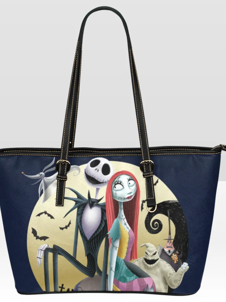 Nightmare before Christmas Leather Tote Bag