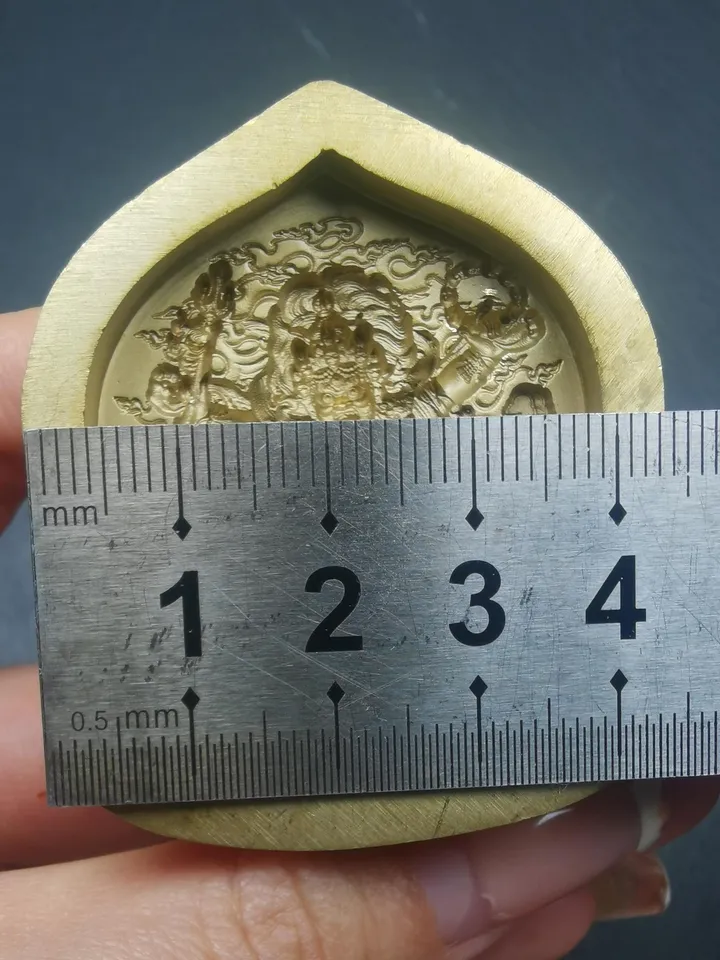 Mahakala Tsa Tsa Mold,Old Version 4.5cm Height,Gandhanra Unique Tibetan Buddha Tsha Tsha Mould For Making Clay Statue