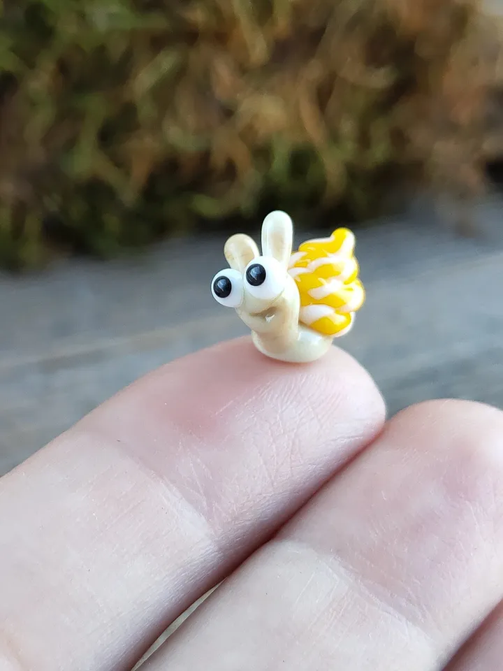 MINIATURE ANIMALS Snail figurine aquarium decoration Glass figurines