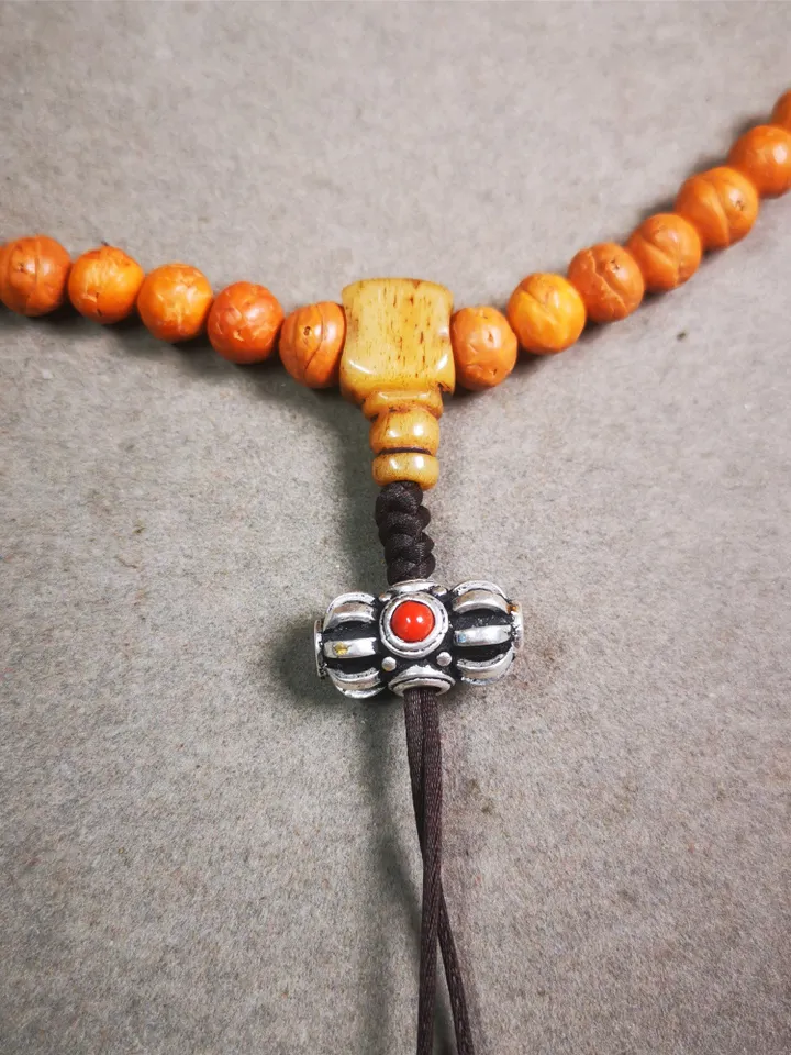 Gandhanra Handmade Tibetan Amulet,Vajra Pendant for Mala,Bag Hanging,0.75&quot; × 0.4&quot;