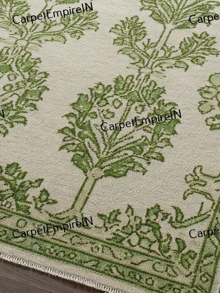 Buy Green modern Oushak Hand Knotted Rug4x6,5x8,6x9,8x10,9x12,10x14 ft Handmade Rugs for Living Room-Antique Contemporary rug,kids rug