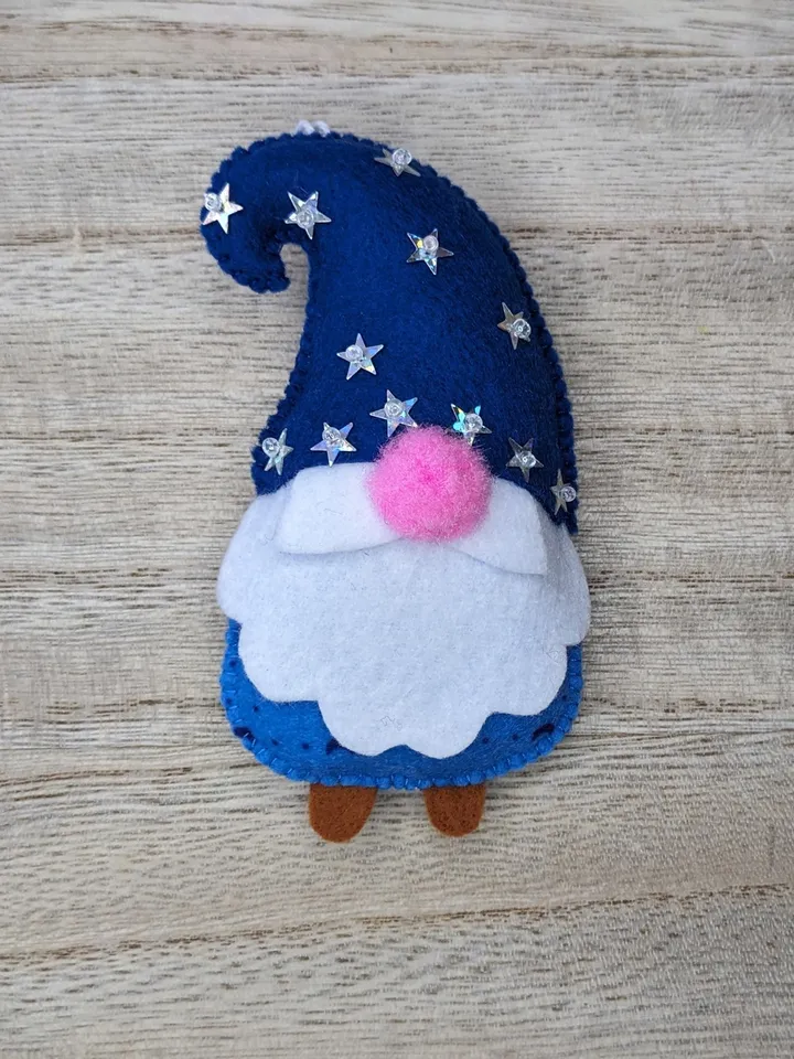 Holiday Gnomes, Felt Christmas Tree Decorations, Scandinavian Gnome, Christmas Gnomes, Swedish Gnome, Blue gnome, Set 3 toy