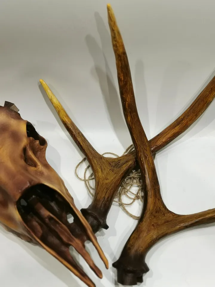 Deer Skull Mask, Antler Mask, Realistic Skull Mask, tribal headpiece, Headpiece skull, ritual mask, pagan headdress, skull costume mask